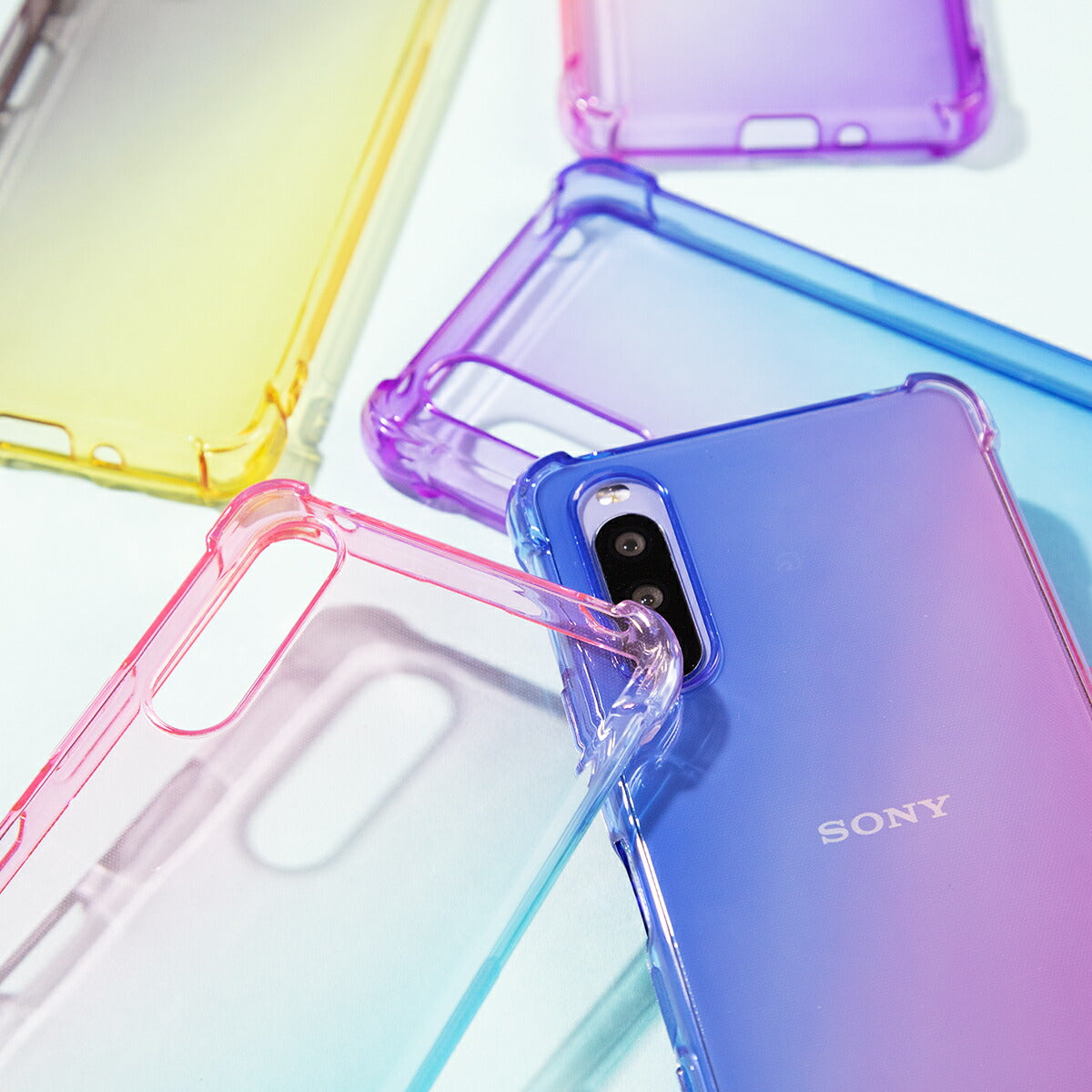Xperia 10 III ケース グラデーション ソフト TPU クリア - 2