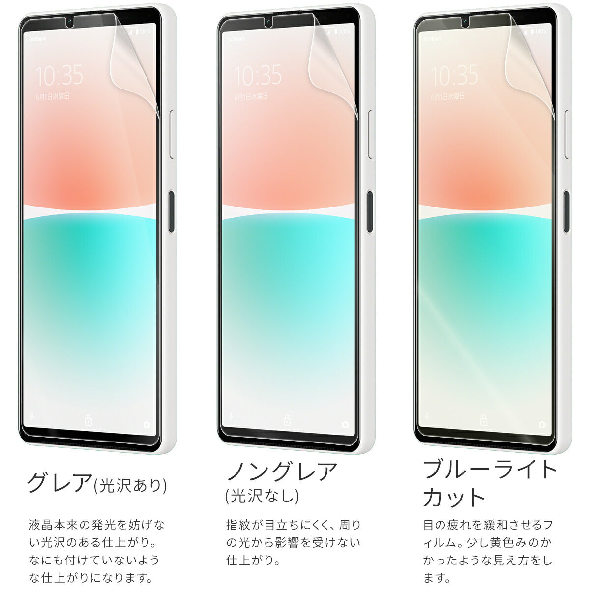 Xperia 10 IV 液晶保護フィルム アンチグレア ブルーライトカット - 6