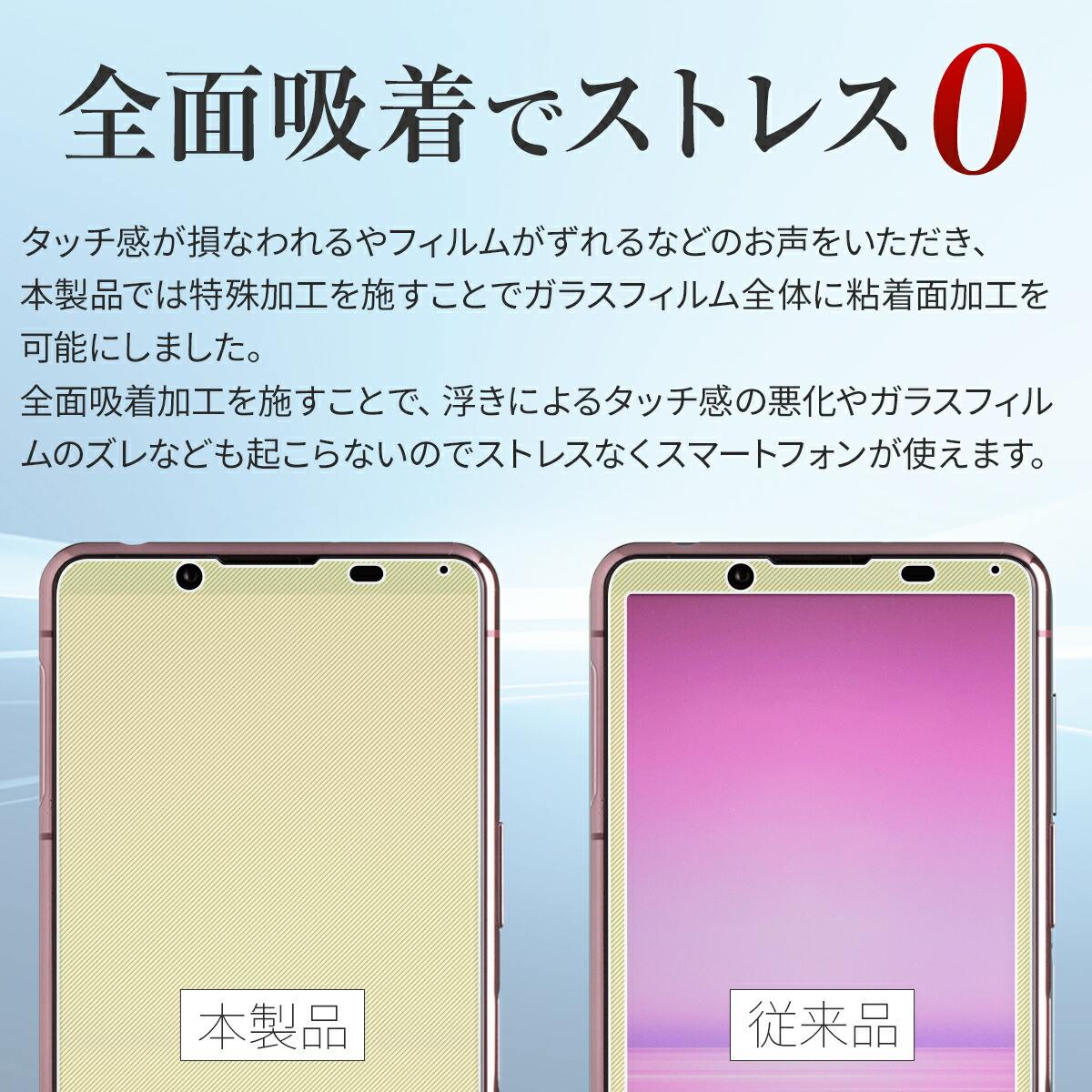 Xperia 5 II ガラスフィルム 全面吸着 9H 強化ガラス - 3