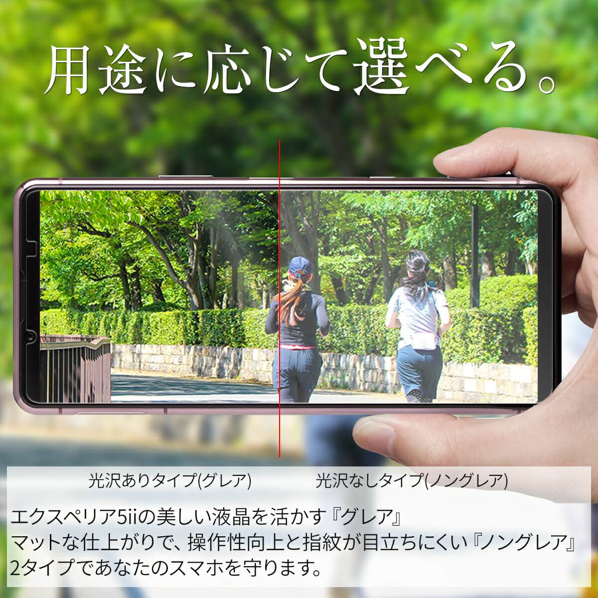 Xperia 5 II 液晶保護フィルム ブルーライトカット アンチグレア - 2