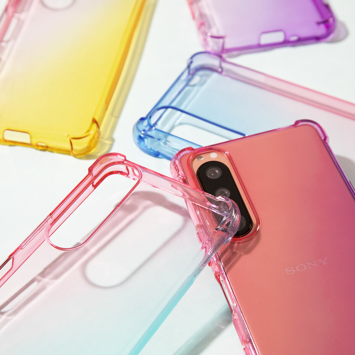 Xperia 5 III 耐衝撃グラデーションTPUクリアケース - 2