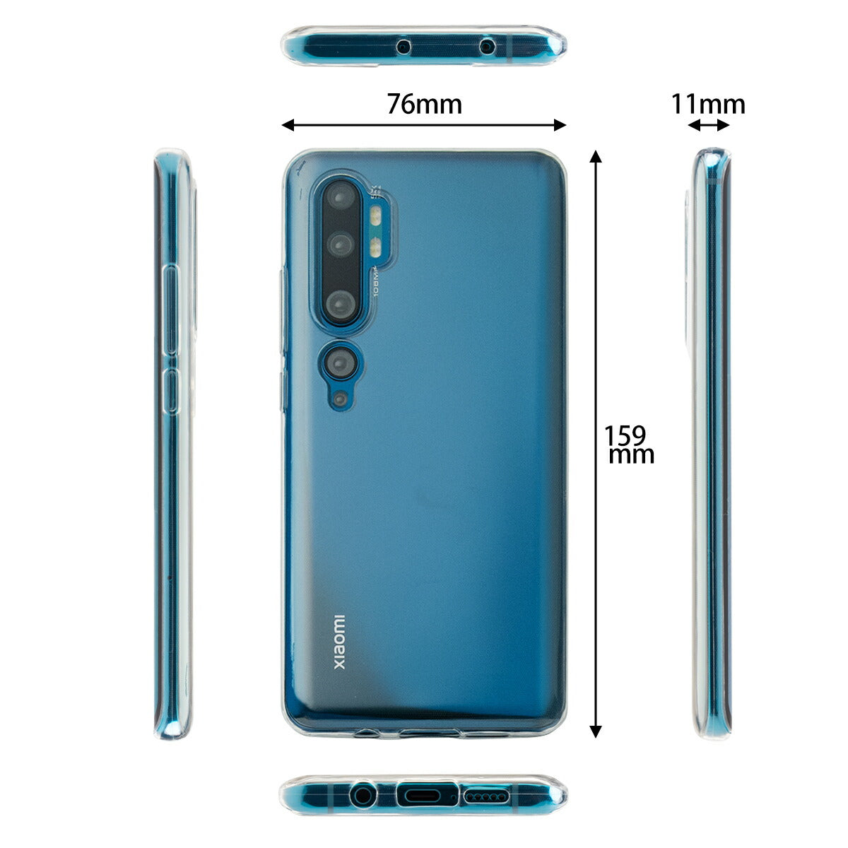 Xiaomi Mi Note 10 TPU クリアケース - 6