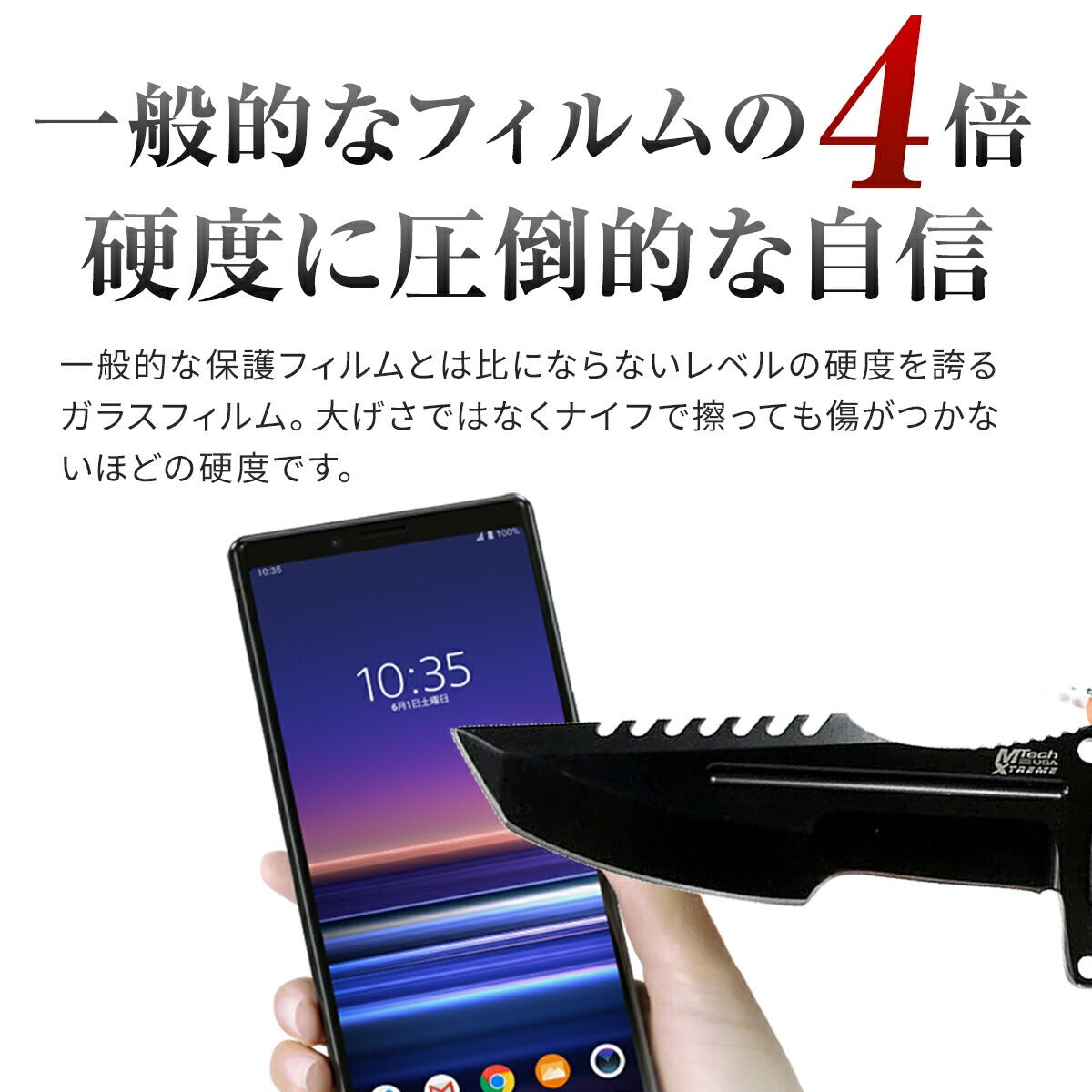 Xperia 1 強化ガラス保護フィルム 9H - 3