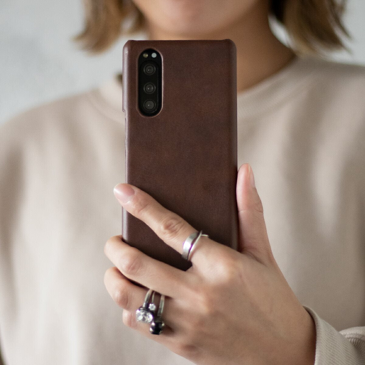 Xperia 5 レザーハードケース - 2