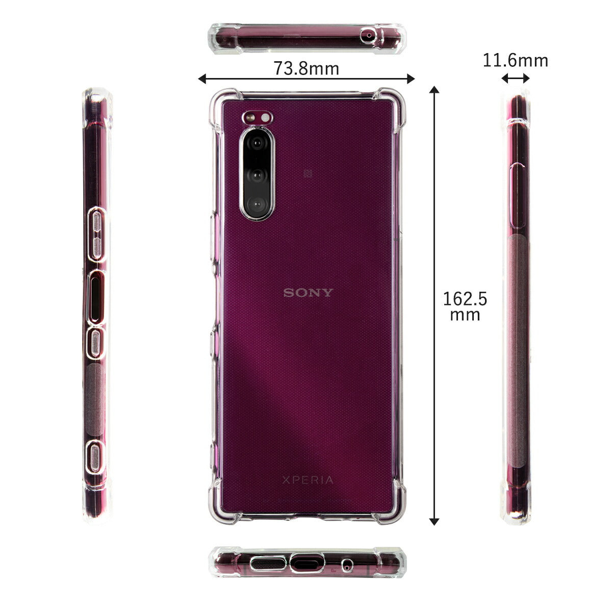 Xperia 5 耐衝撃TPUクリアケース - 6