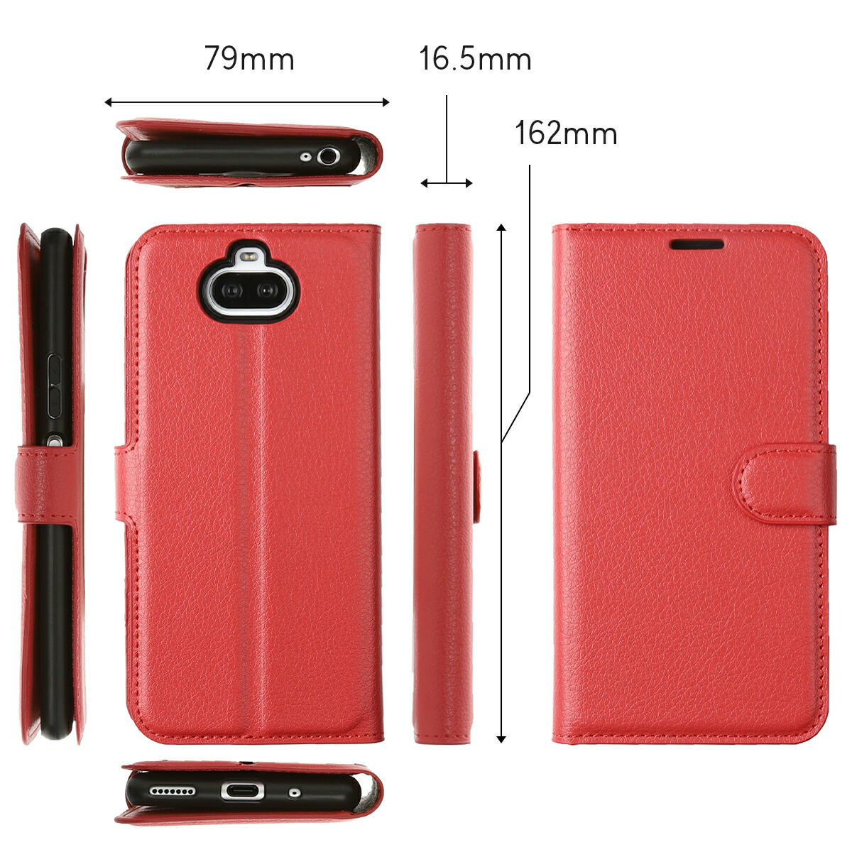 Xperia 8 / 8 lite レザー手帳型スマホケース - 10