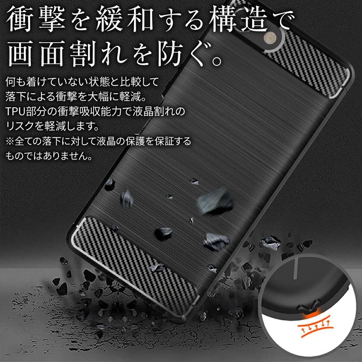 Xperia Ace SO-02L カーボン調TPUスマホケース - 2