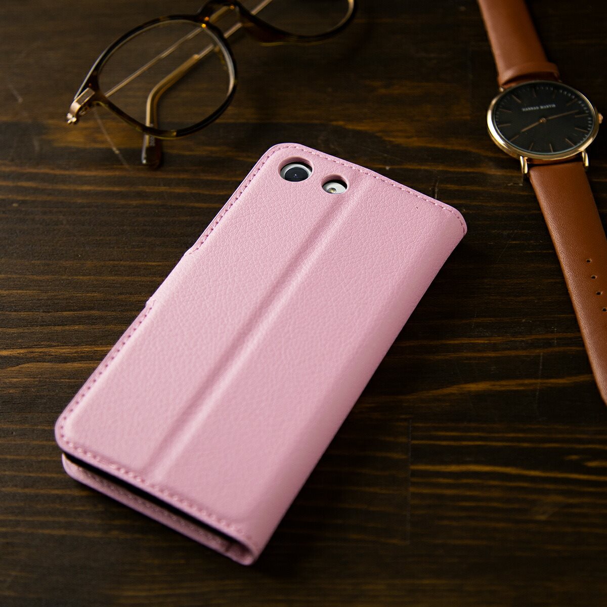 Xperia Ace SO-02L レザー手帳型スマホケース - 2