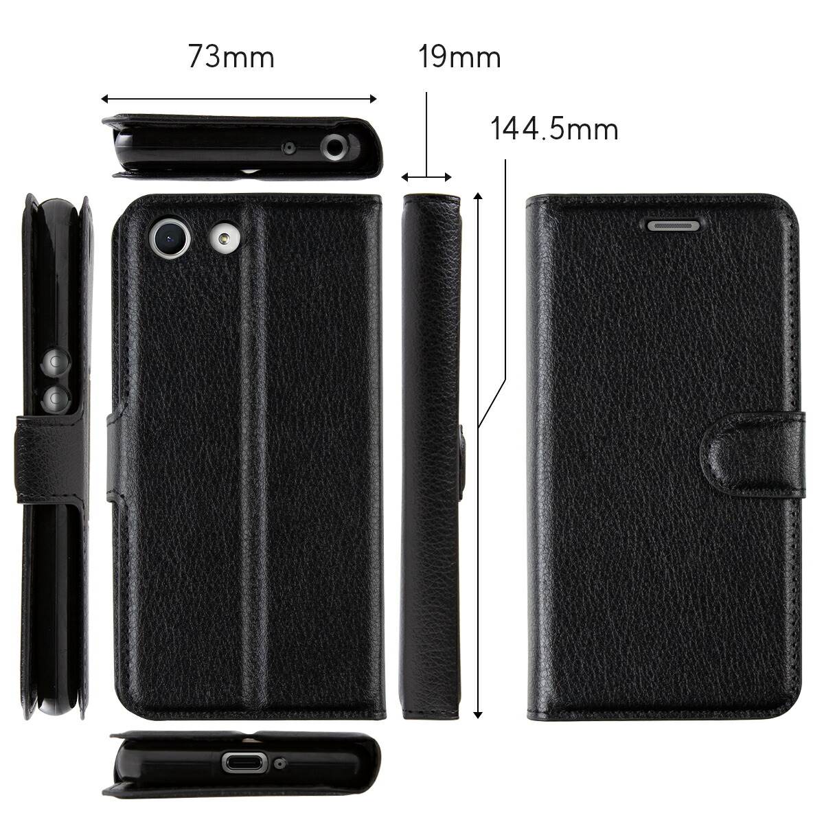 Xperia Ace SO-02L レザー手帳型スマホケース - 8