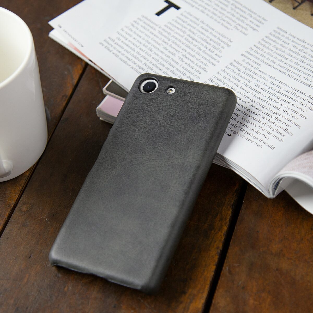Xperia Ace SO-02L レザーハードケース - 2