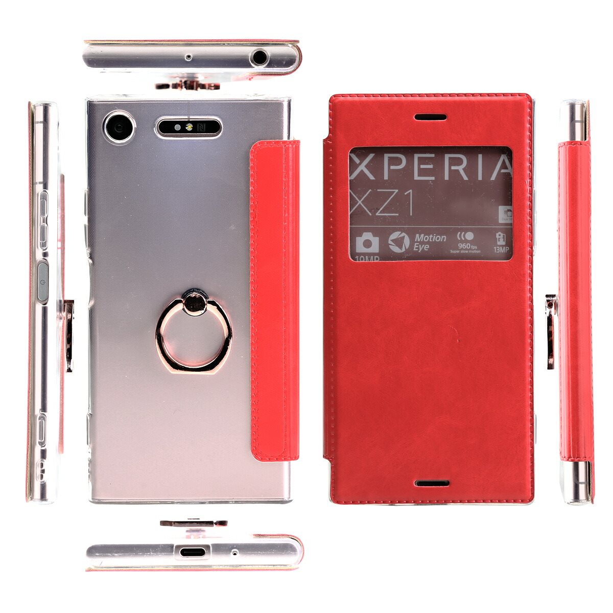 Xperia XZ1 SO-01K 手帳型ケース リング付き - 10