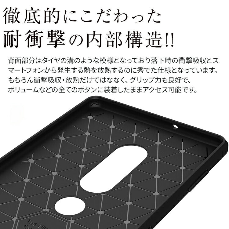 Xperia XZ2 Premium カーボン調TPUスマホケース - 5
